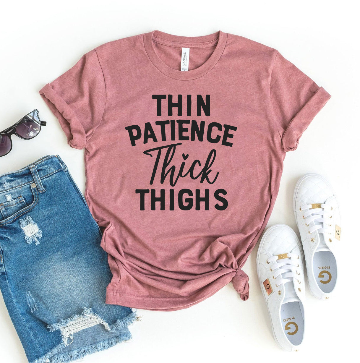 Thin Patience Thick Thighs T-shirt | Agate