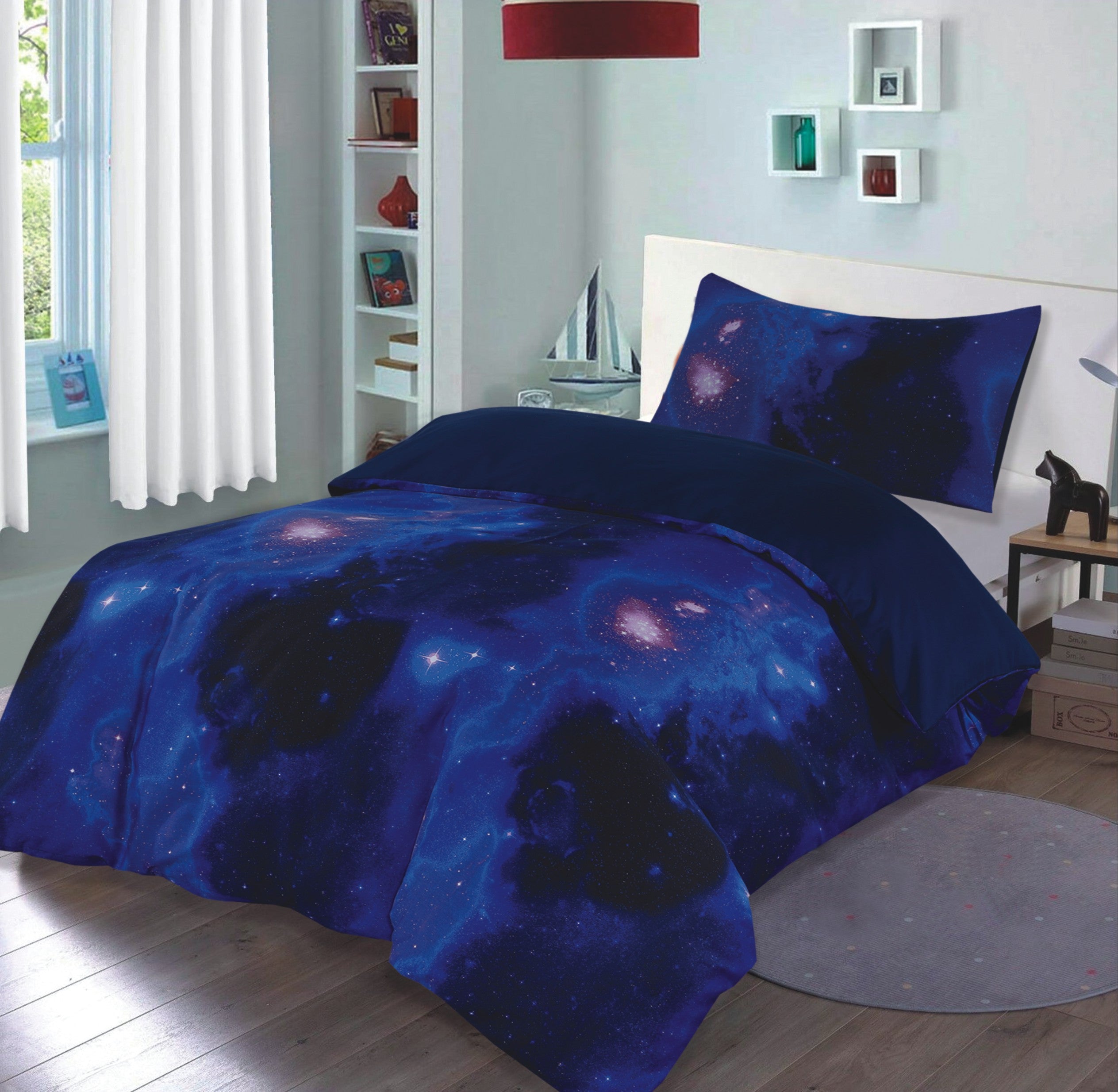 Kids bedding - Duvet Cover - Twin Size - Galaxy print