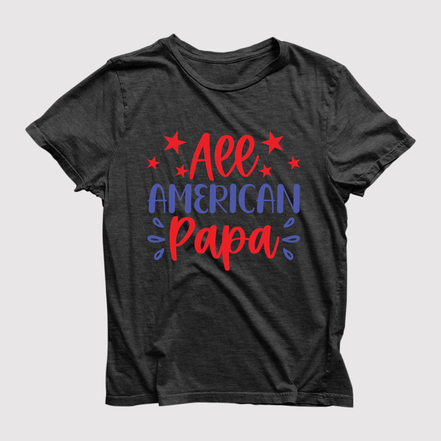 4th of July All American Papa Eco Friendly T-Shirt | Lavender Millie