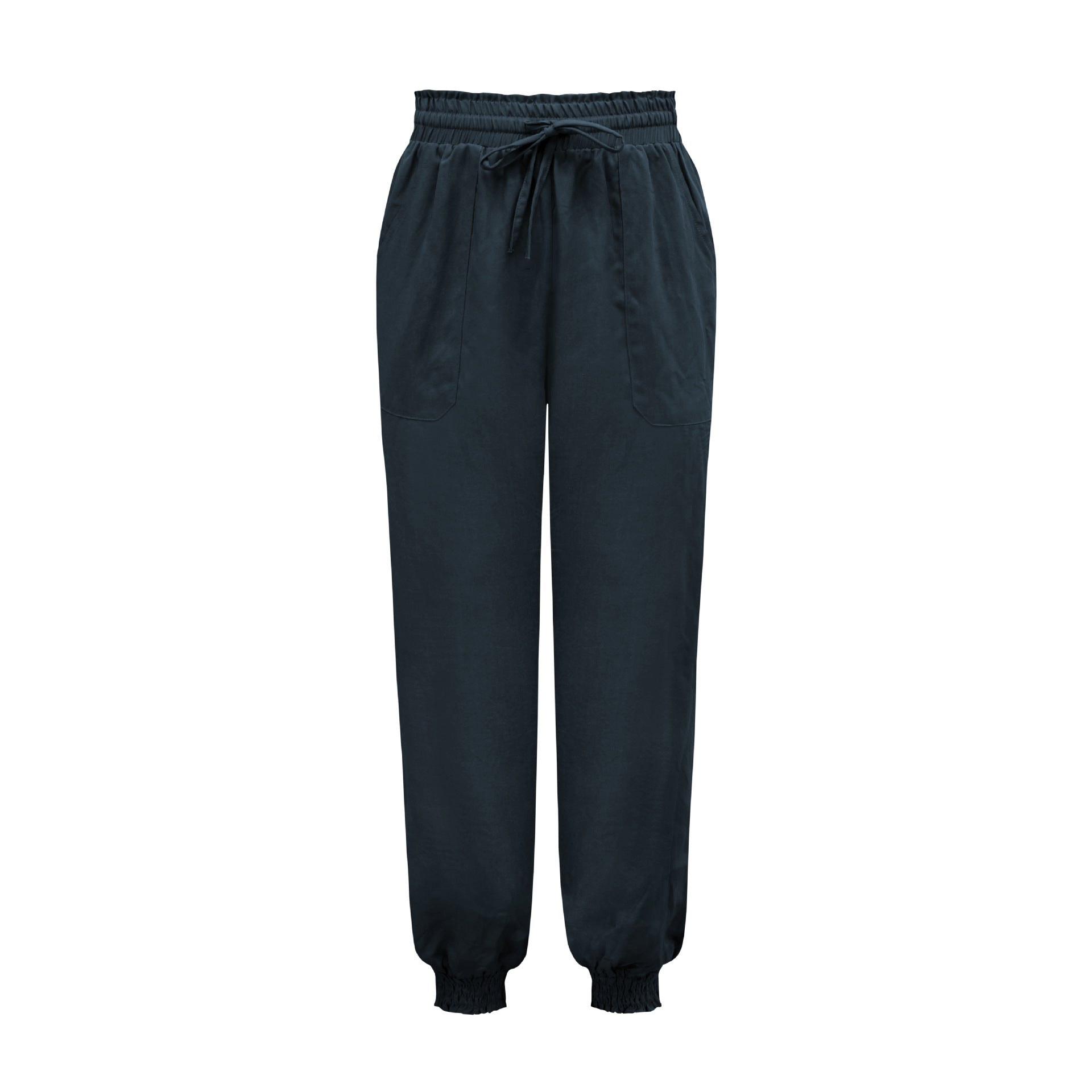 Solid Color Rayon Comfortable Casual Trousers