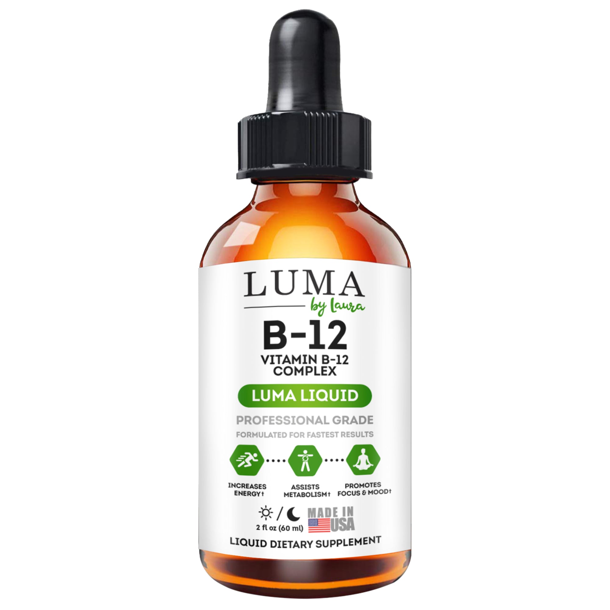 Luma Liquid Vitamin B12 1200 mcg Drops for Mood and Cognitive Support