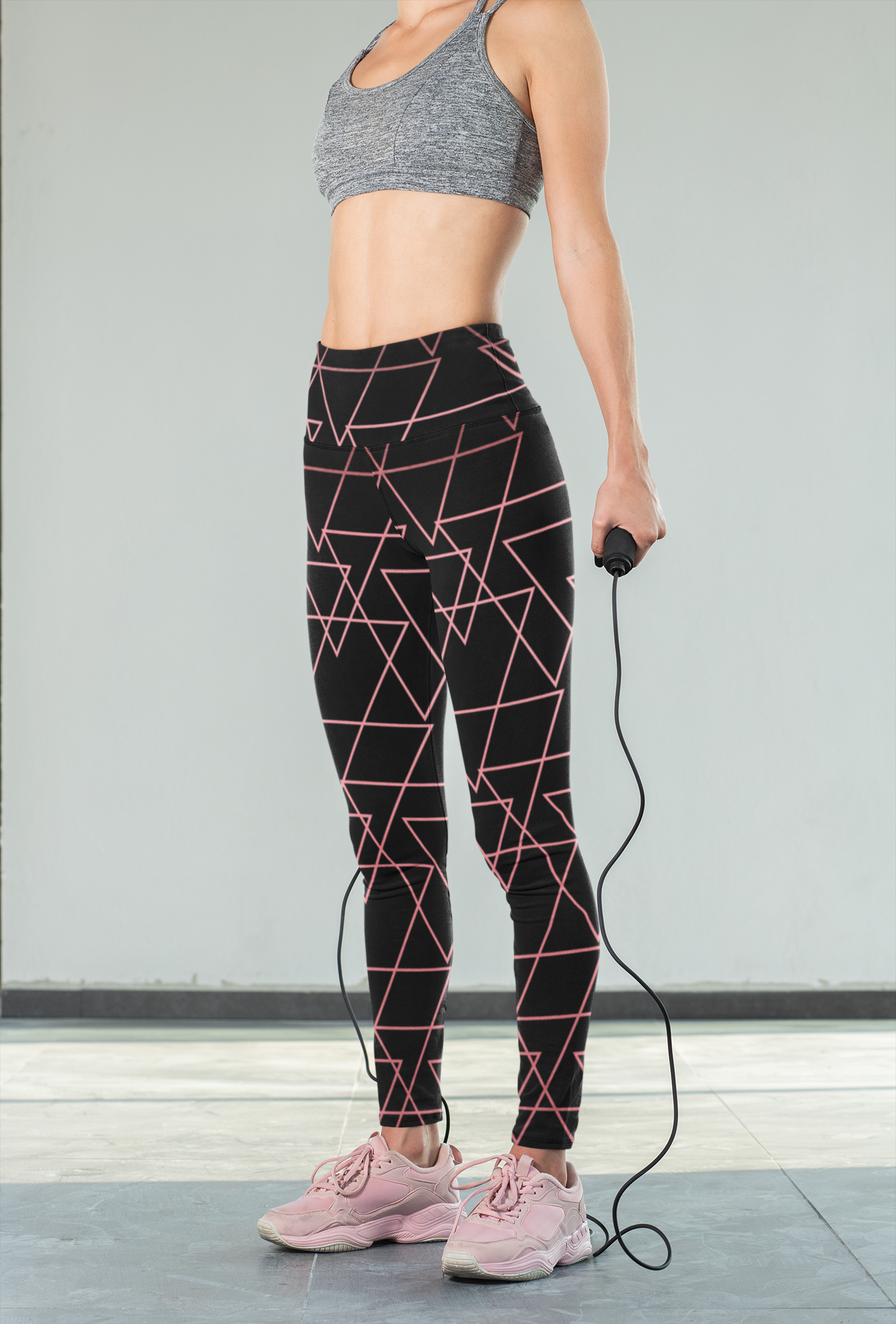 Lavinia Pink Black High Waist Leggings