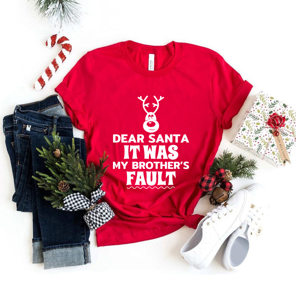 Dear Santa It Was My Brother Fault Shirt