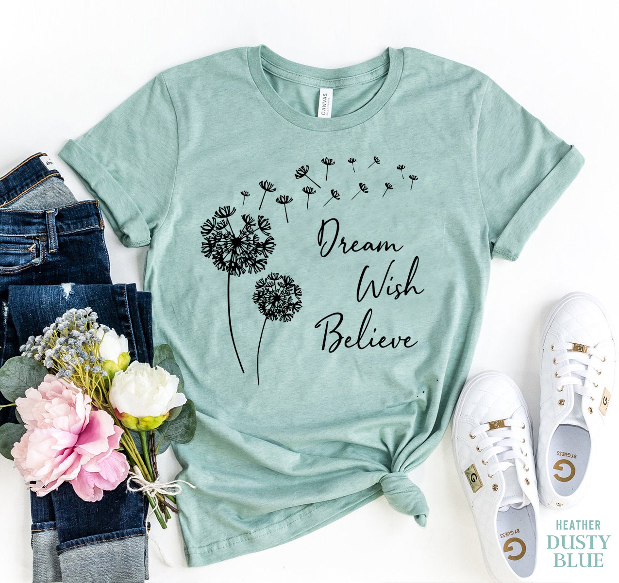 Dream Wish Believe T-shirt | Agate