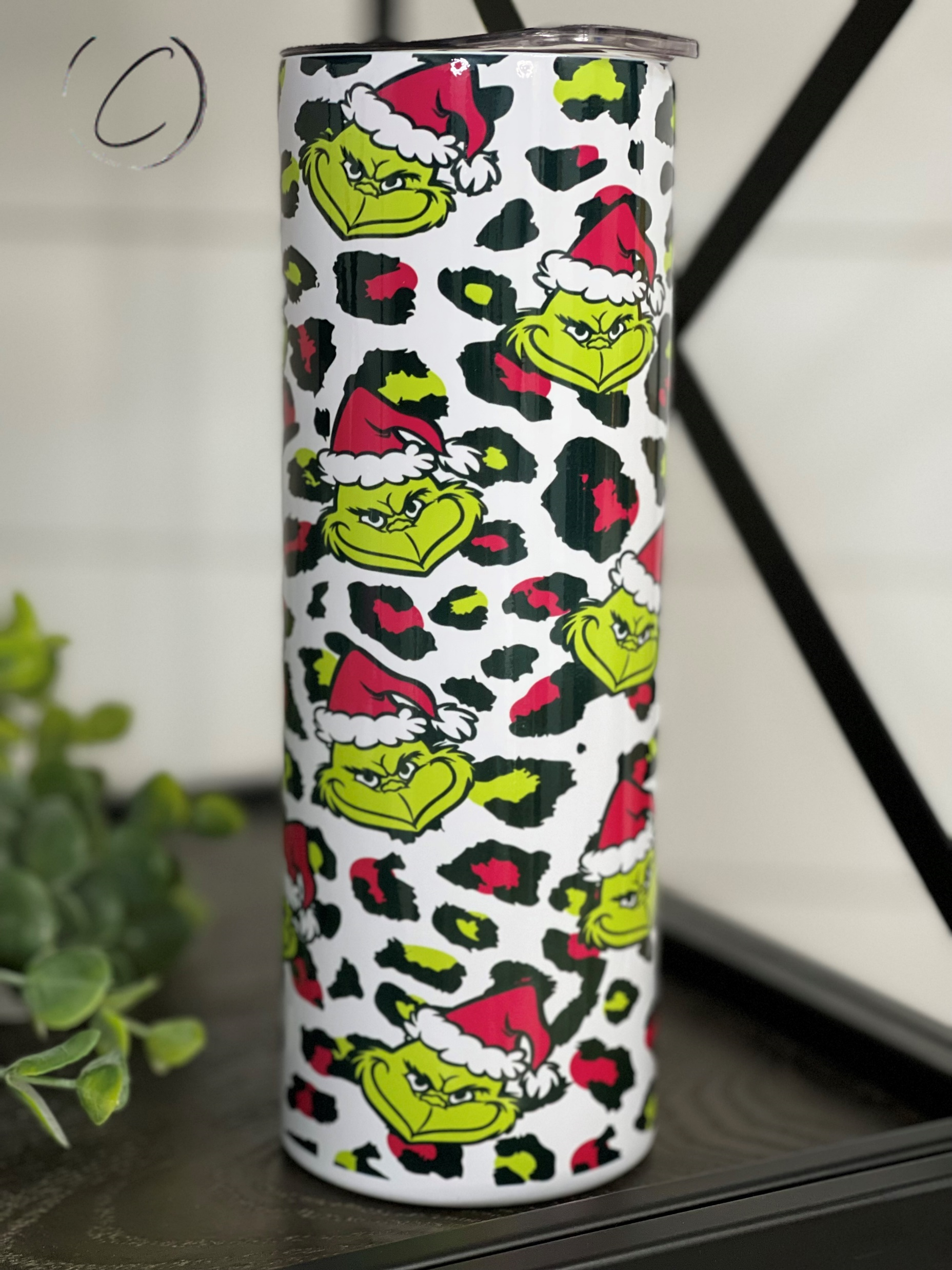 Cheetah Grinch 20oz Skinny Tumbler