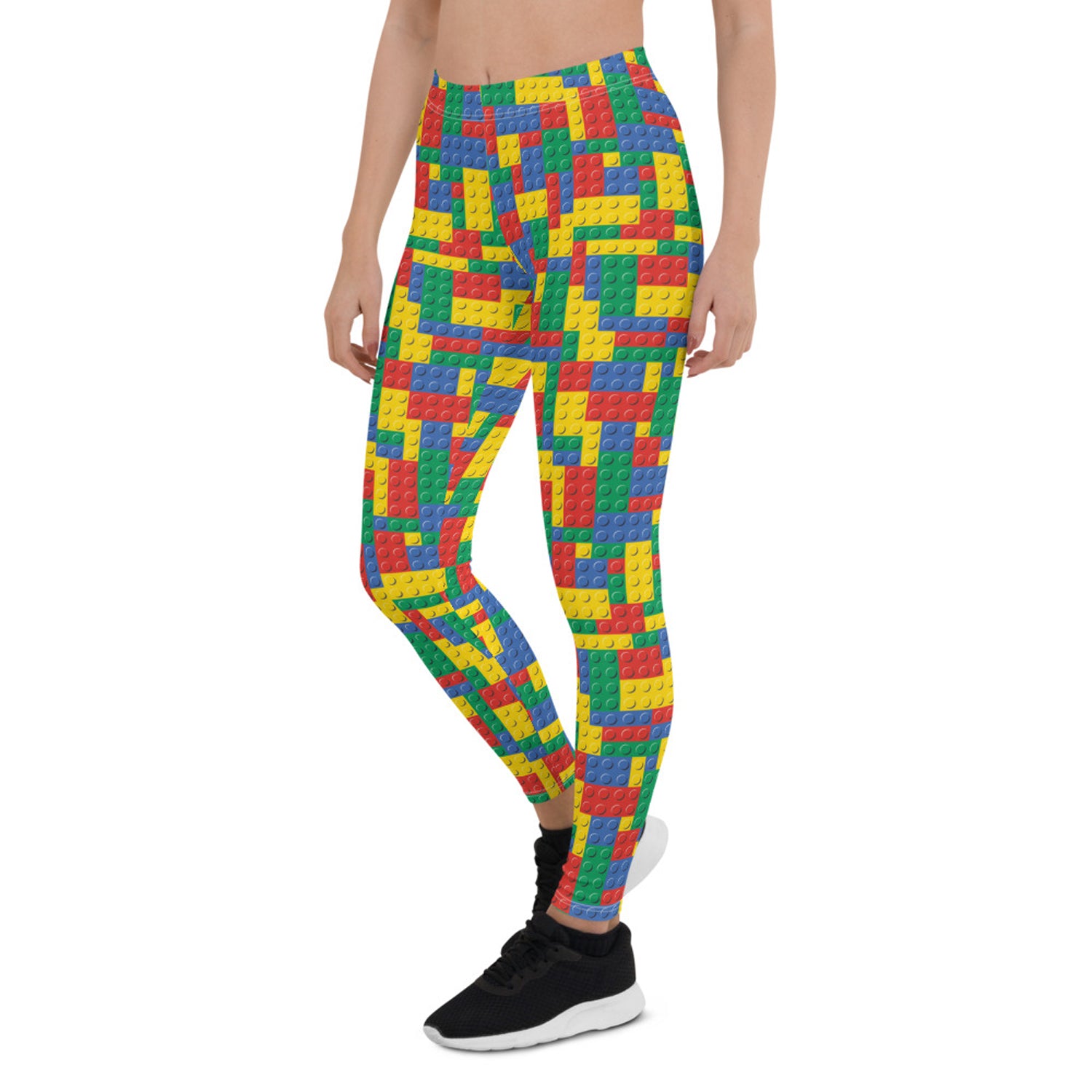 Womens Colorful Building Blocks Leggings