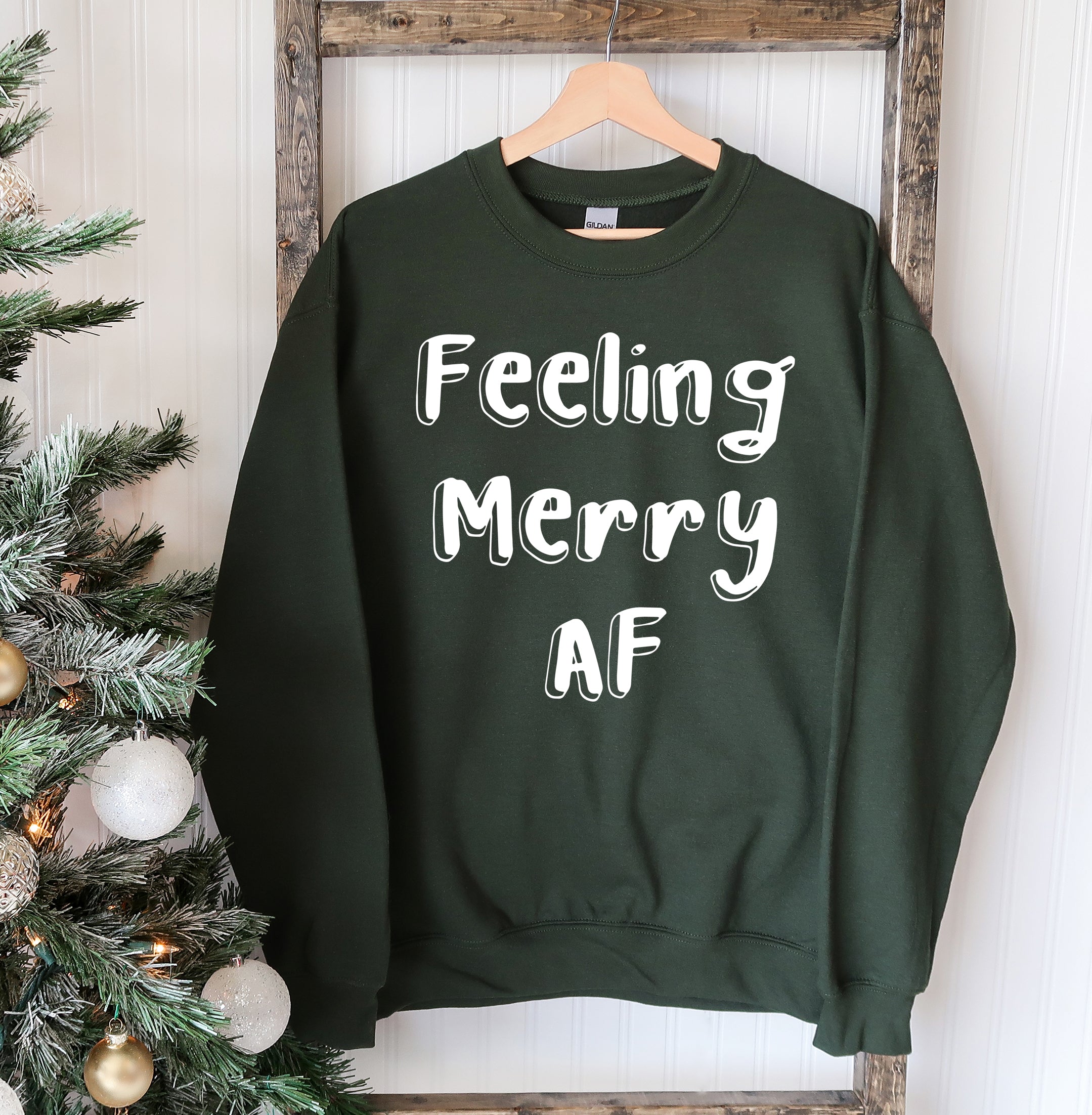 "Feeling Merry AF" Christmas Sweatshirt