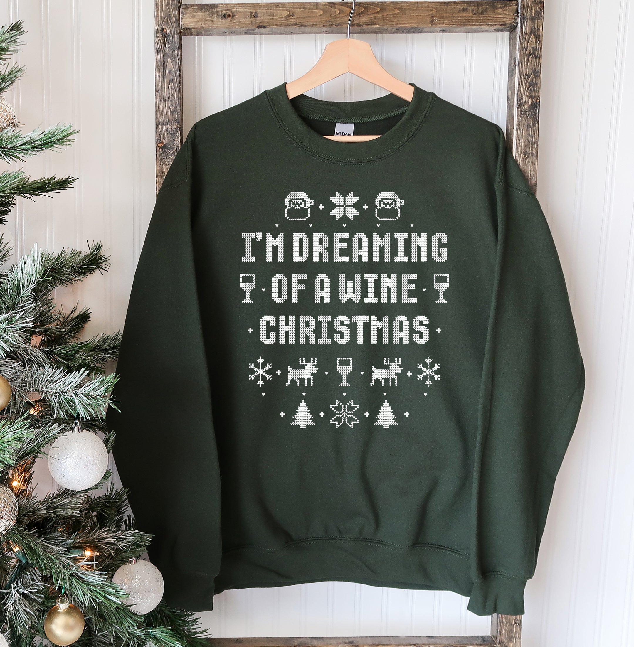 Dreaming Of A Wine Christmas Sweatshirt