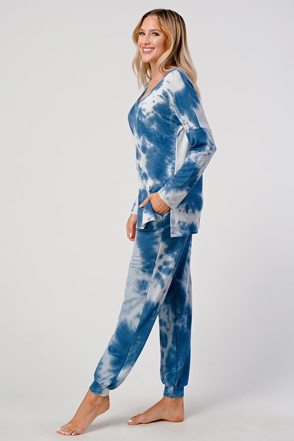 R0382 Blue Tie Dye Set