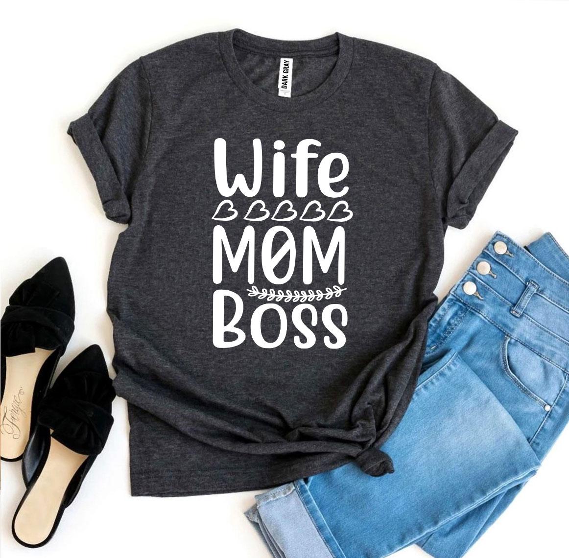 Wife Mom Boss T-shirt | Agate