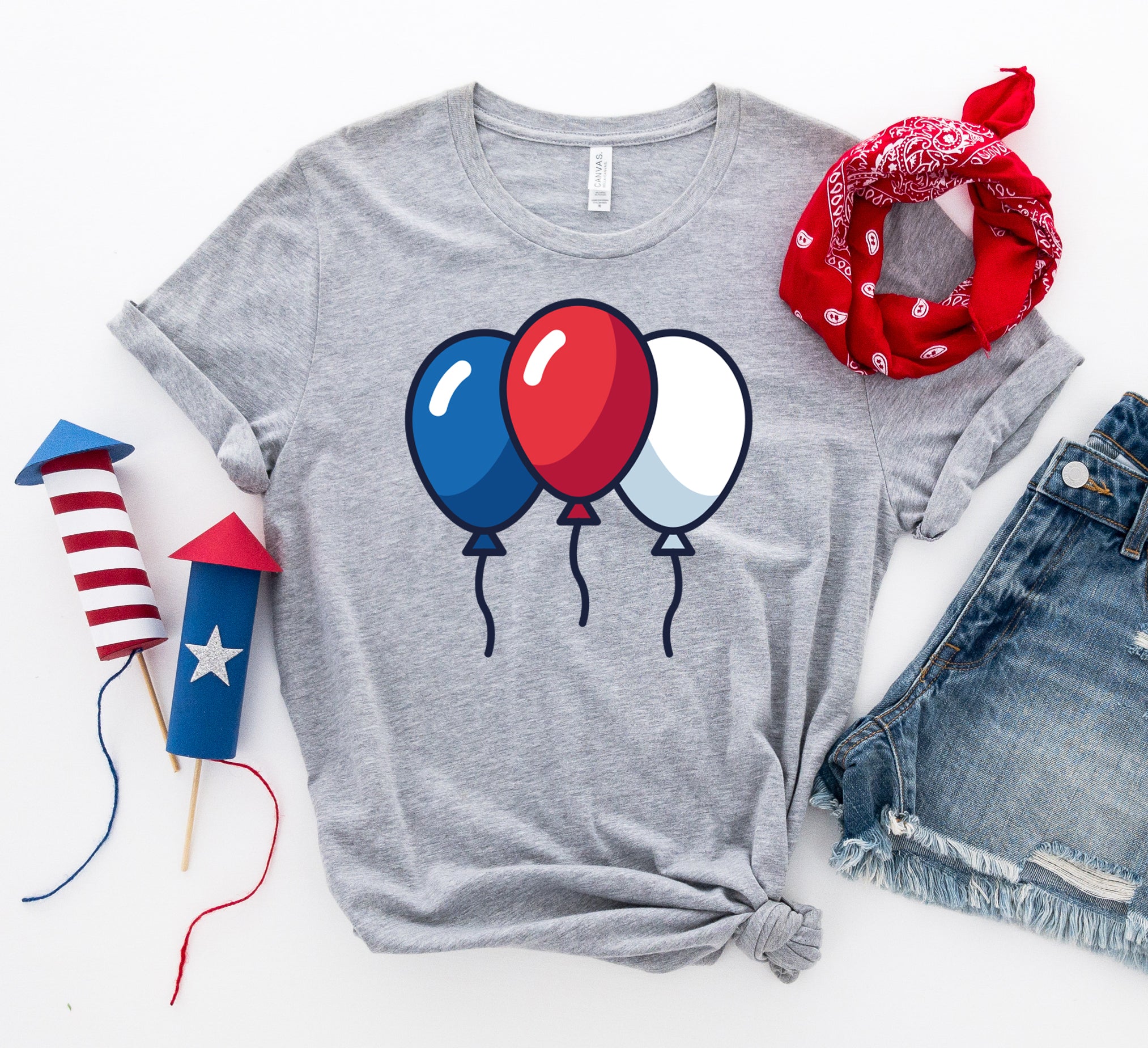 4th of July Balloons T-shirt | Agate