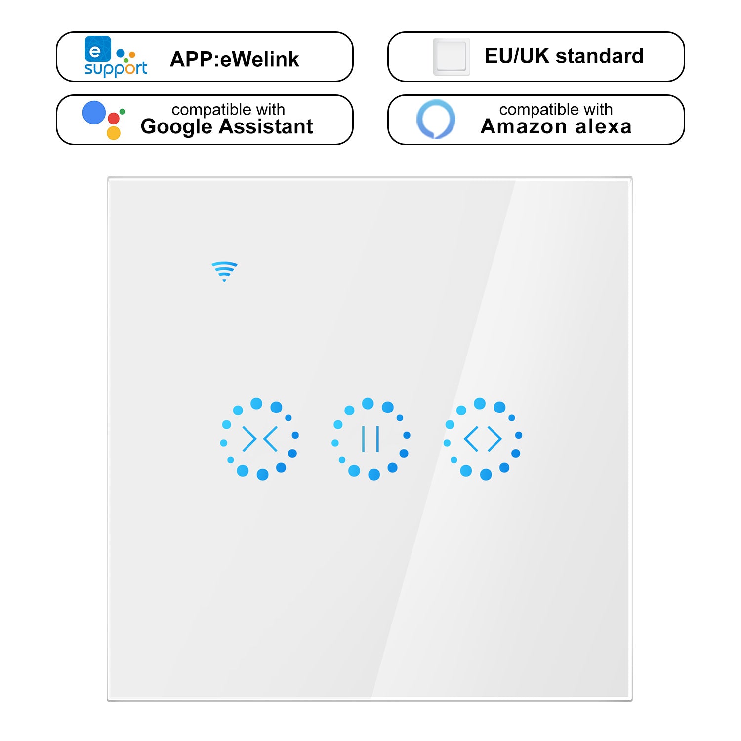 WiFi Electrical Blinds Switch Touch Panel