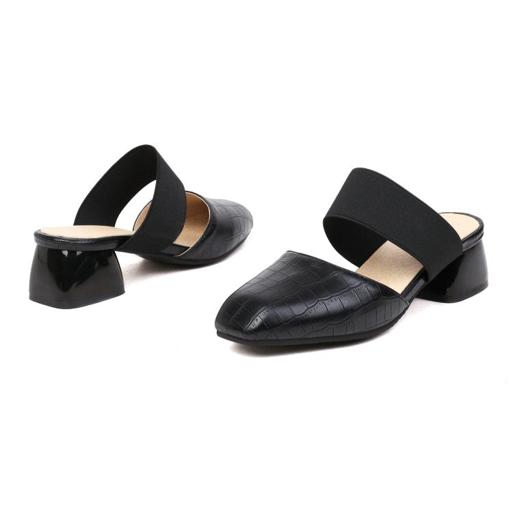 New chunky heel fashion women's slip-on sandals