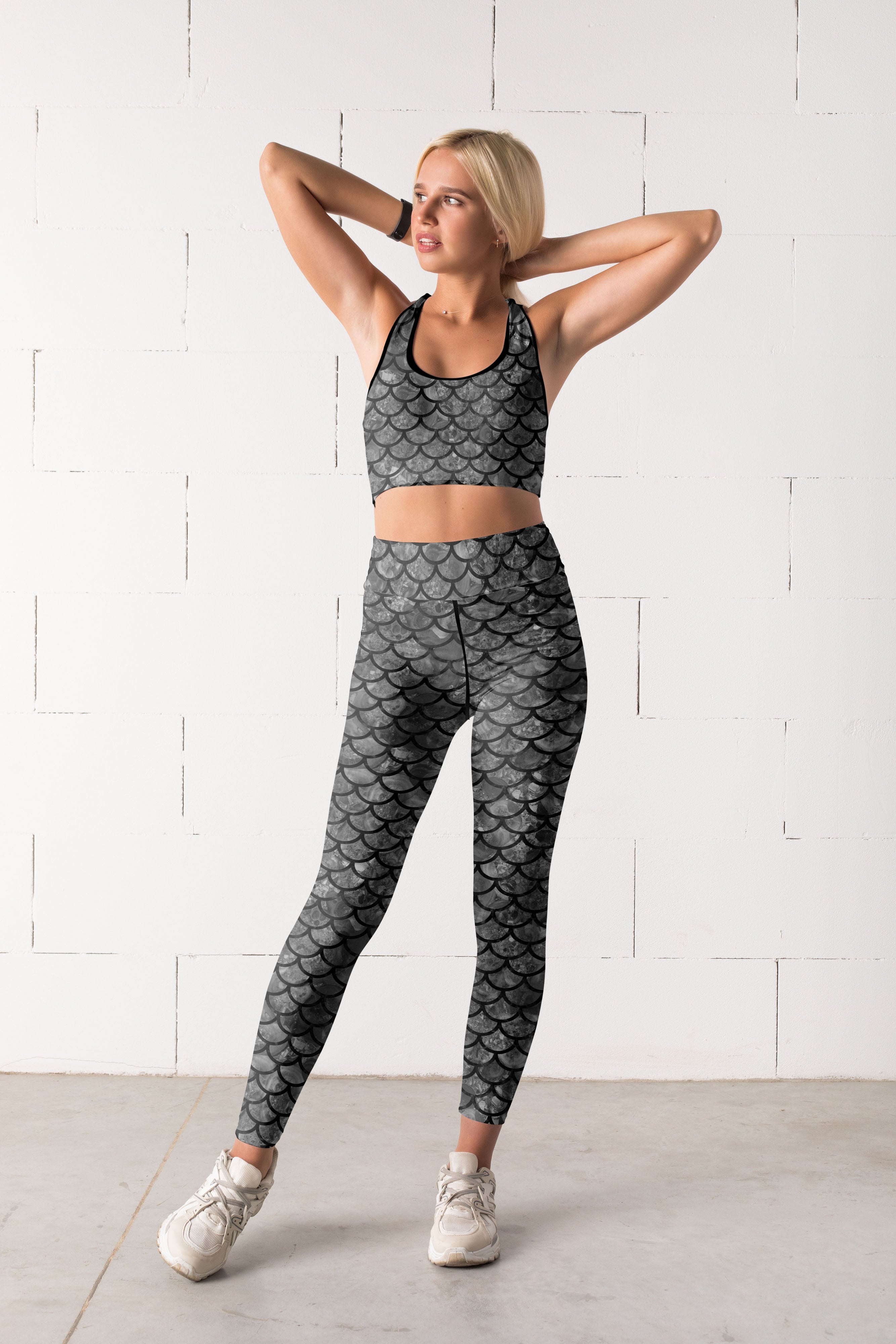 Black Mermaid Fitness Set