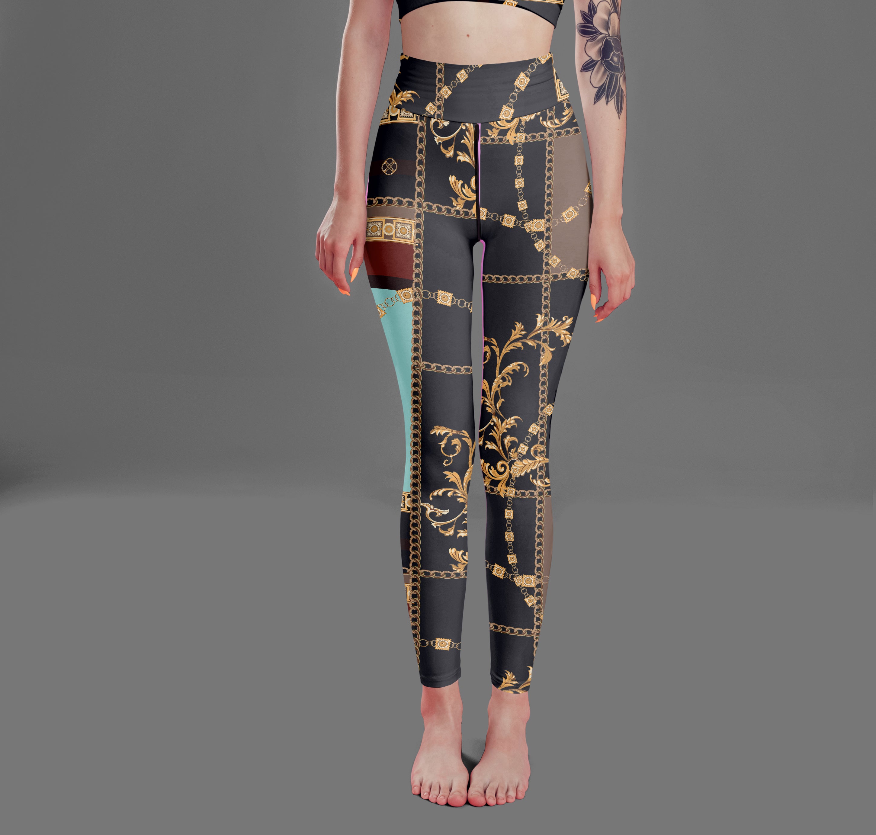 Baroque Chains High Waist Leggings