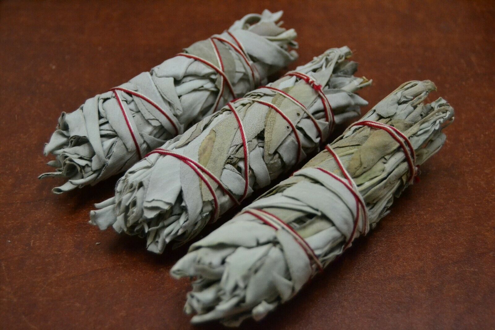 3 Pcs California White Sage Bundle Smudge Incense 4 1/2" | Grey Aphrodite