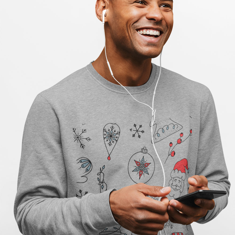 Mens Christmas Theme Sweatshirt