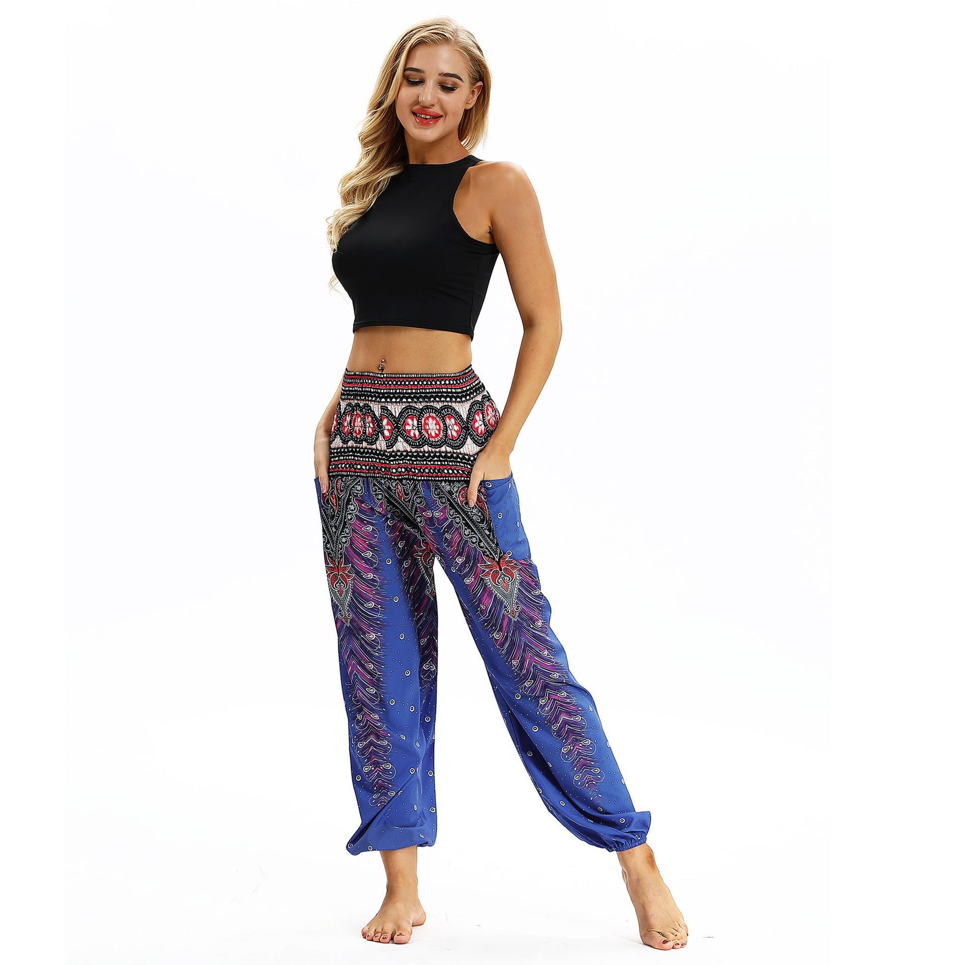 New Printing Leisure Beam Foot Bloomers Yoga Pants