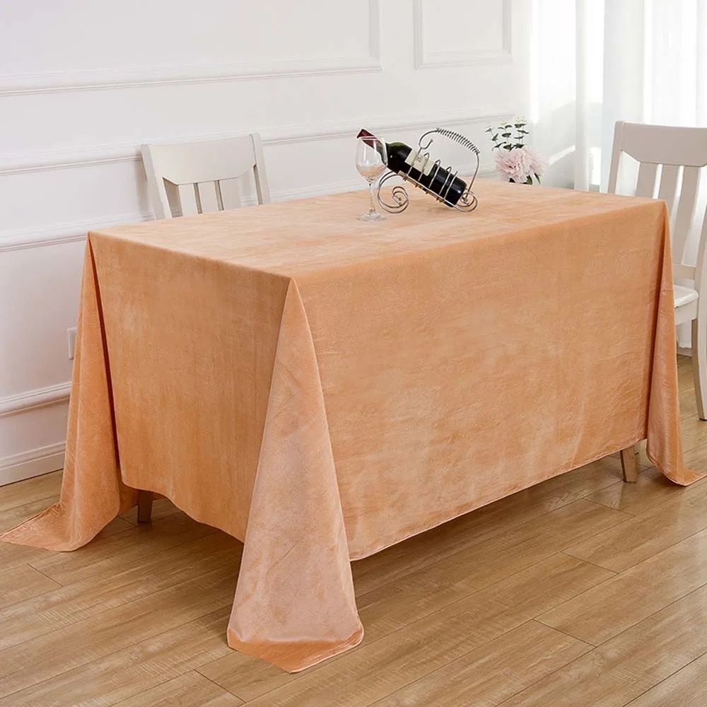 Elegant Velvet Rectangular Tablecloth - Perfect for Weddings, Dining, and Special Occasions