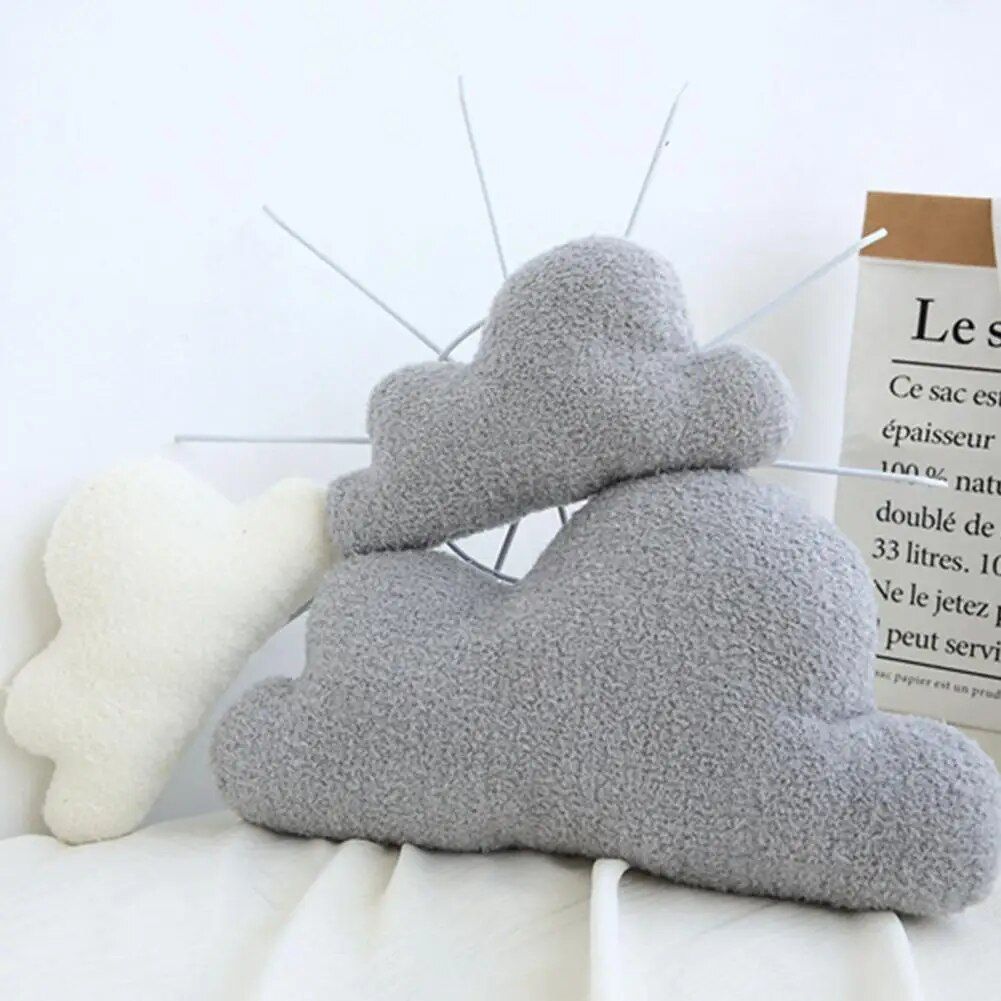 Cloud-Shaped Plush Throw Pillow