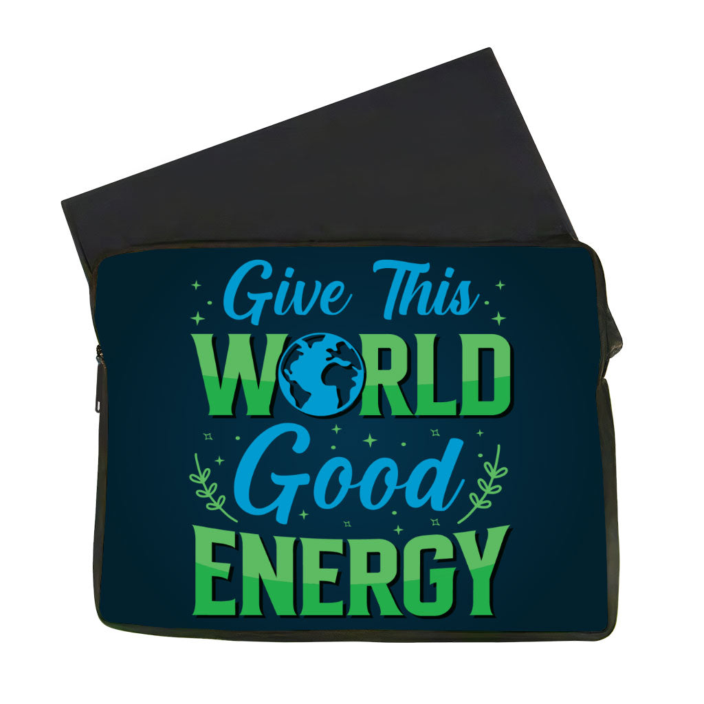 Give the World Good Energy MacBook Air 14" Two-Sided Sleeve - Cute Laptop Sleeve - Printed MacBook Sleeve