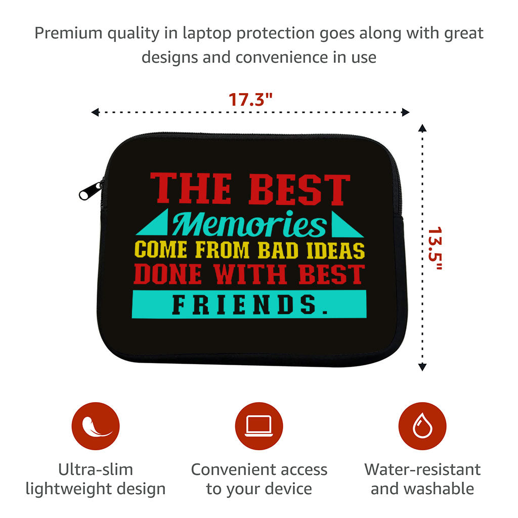 Best Friend Quotes MacBook Pro 14" Two-Sided Sleeve - Funny Design Laptop Sleeve - Graphic MacBook Sleeve