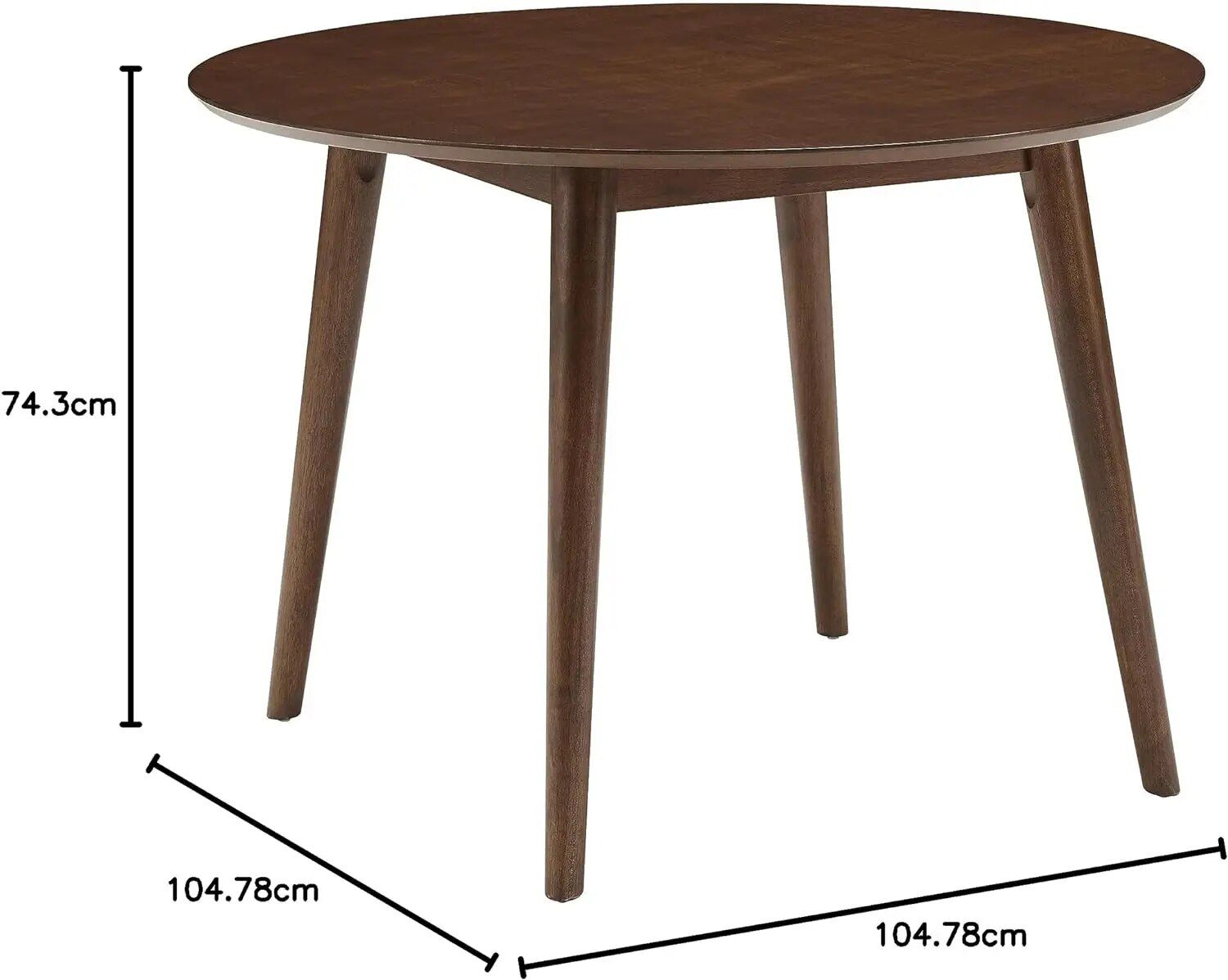 Elegant Mid-Century Modern Round Dining Table