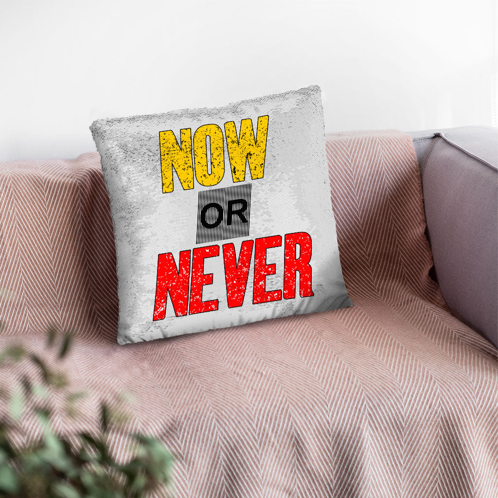 Now Or Never Sequin Pillow Case - Cool Pillow Case - Trendy Pillowcase