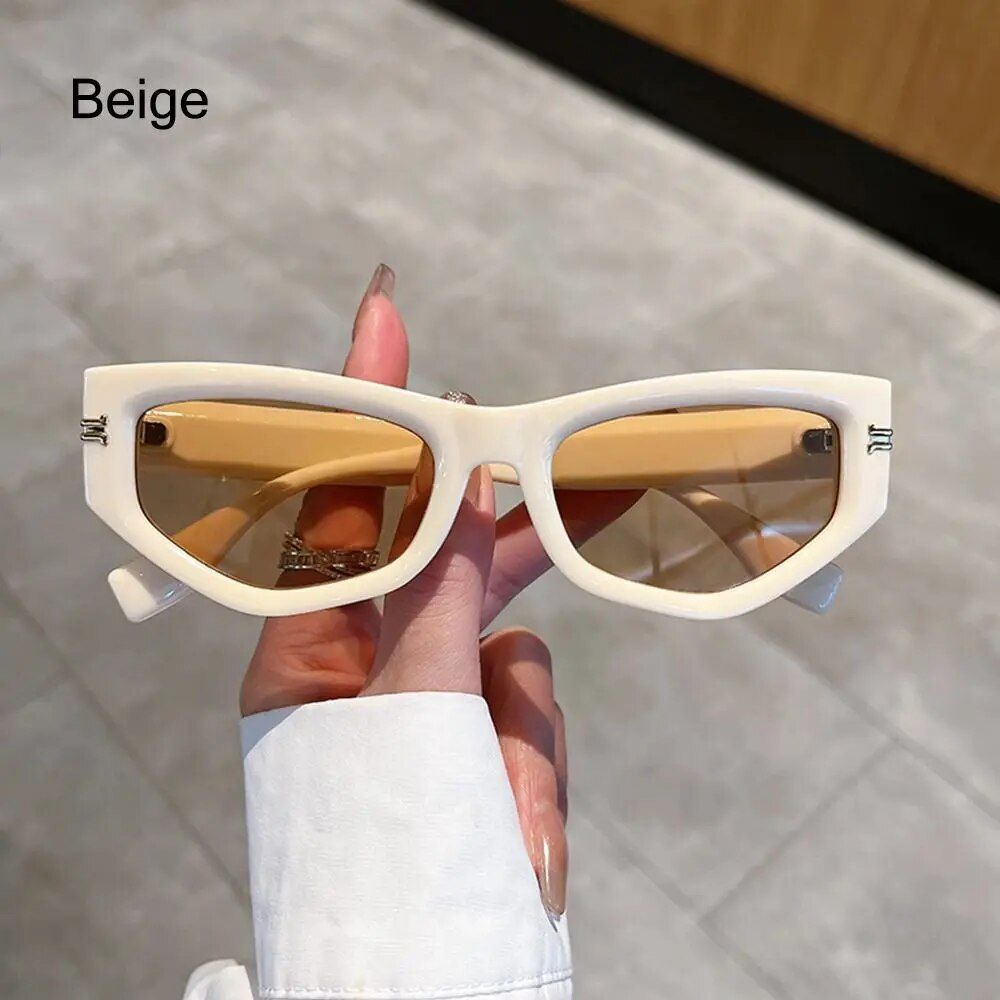 Unisex Vintage Cat Eye Sunglasses - Fashion Gradient Cycling Shades with UV400 Protection