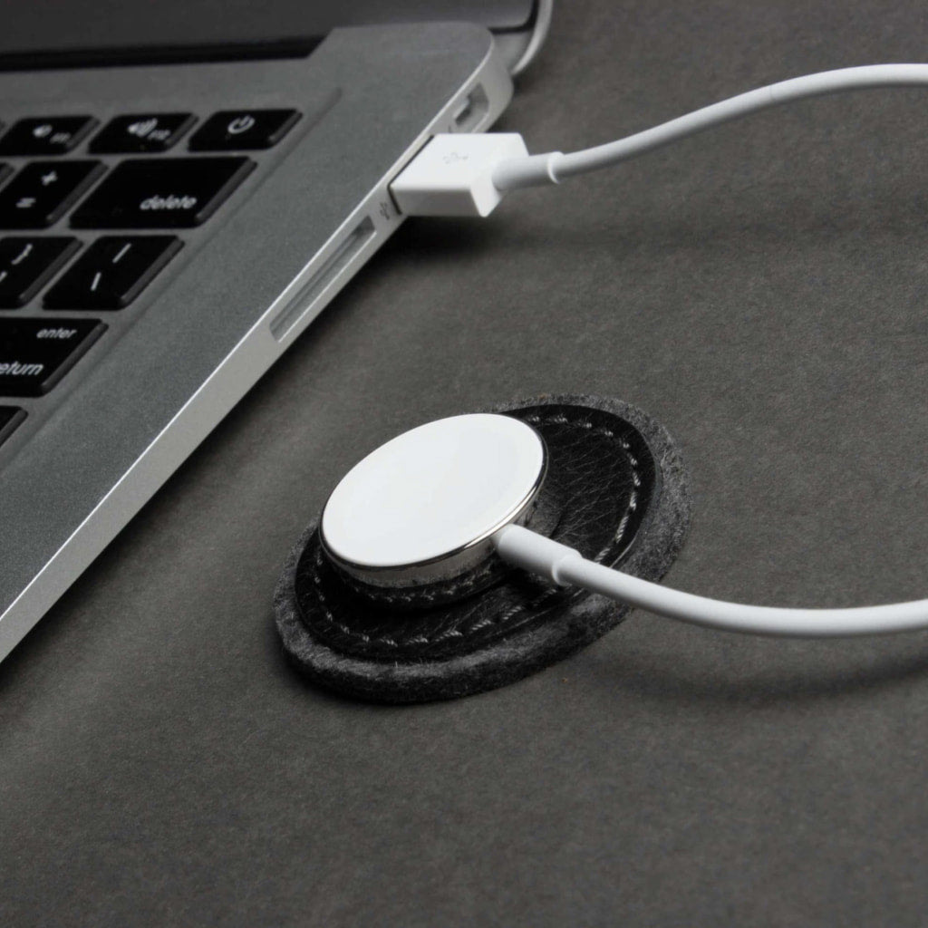 Black Apple Watch Pad