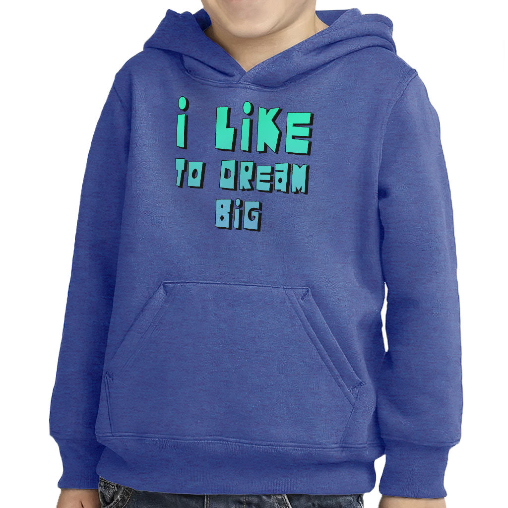 Dream Lover Toddler Pullover Hoodie - Text Design Sponge Fleece Hoodie - Printed Hoodie for Kids