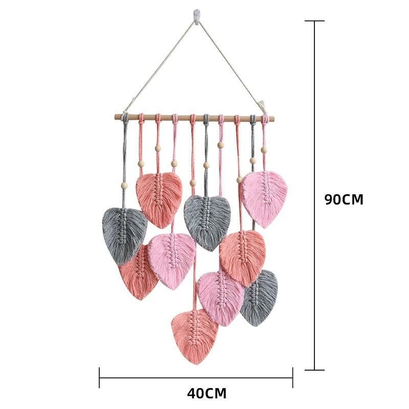 Handcrafted Bohemian Leaf Macrame Wall Hanging