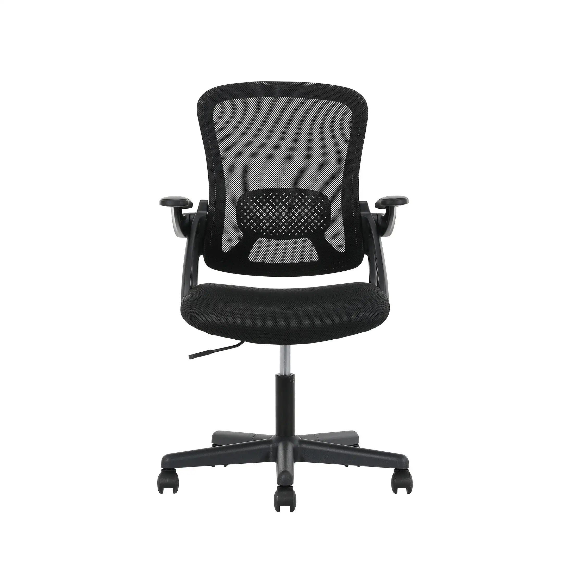 Ergonomic Mesh Task Chair with Flip-up Arms and Lumbar Support