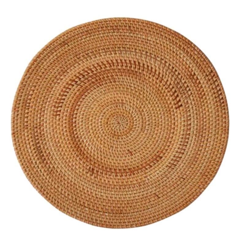 Elegant Rattan Woven Heat-Resistant Placemats - Non-Slip, Handcrafted Table Mats