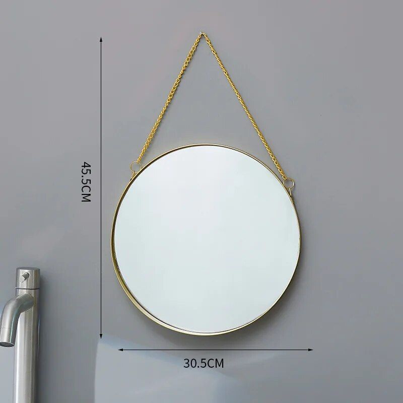 Elegant Nordic Round Wall-Mounted Mirror