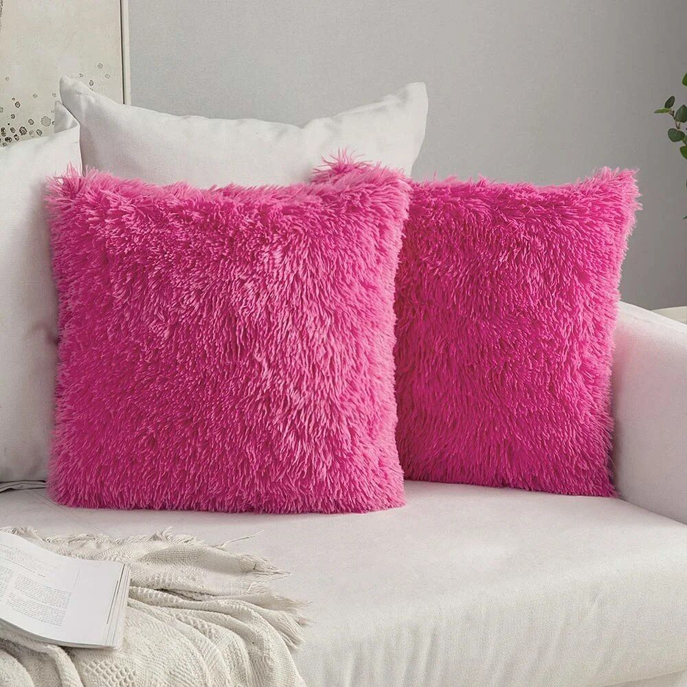 Luxurious Plush Fur Cushion Cover