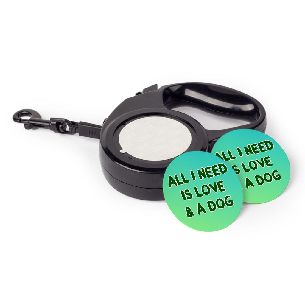 All I Need is Love and a Dog Retractable Pet Leash - Cute Leash - Graphic Dog Leash