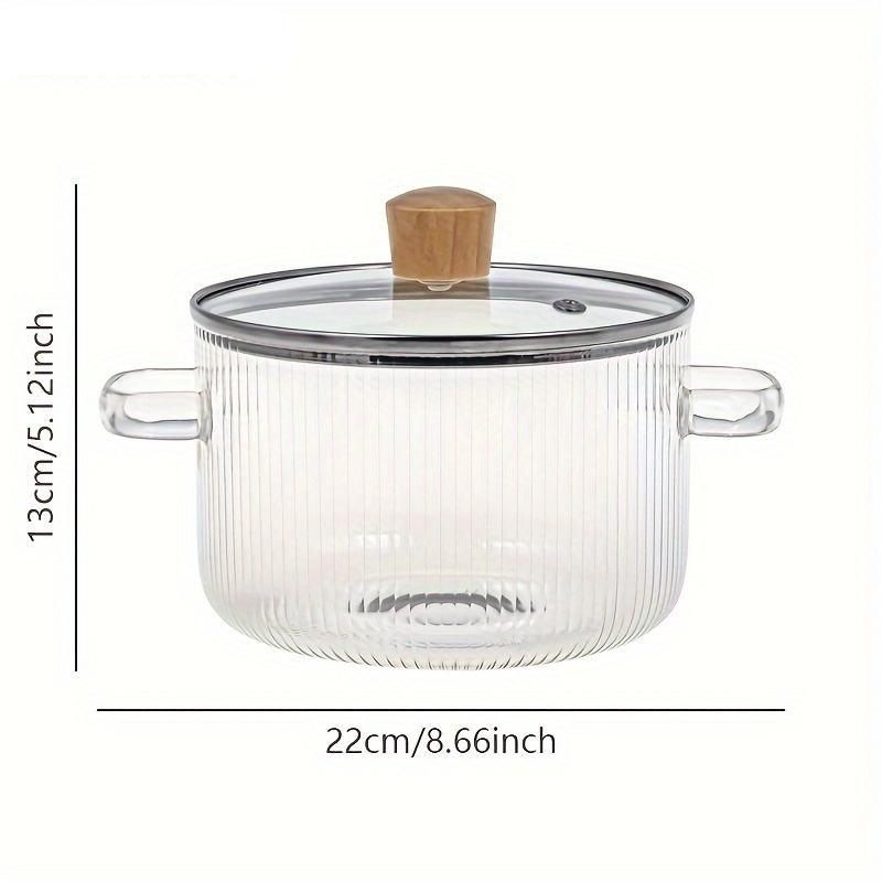 Versatile 1.6L Glass Cooking Pot