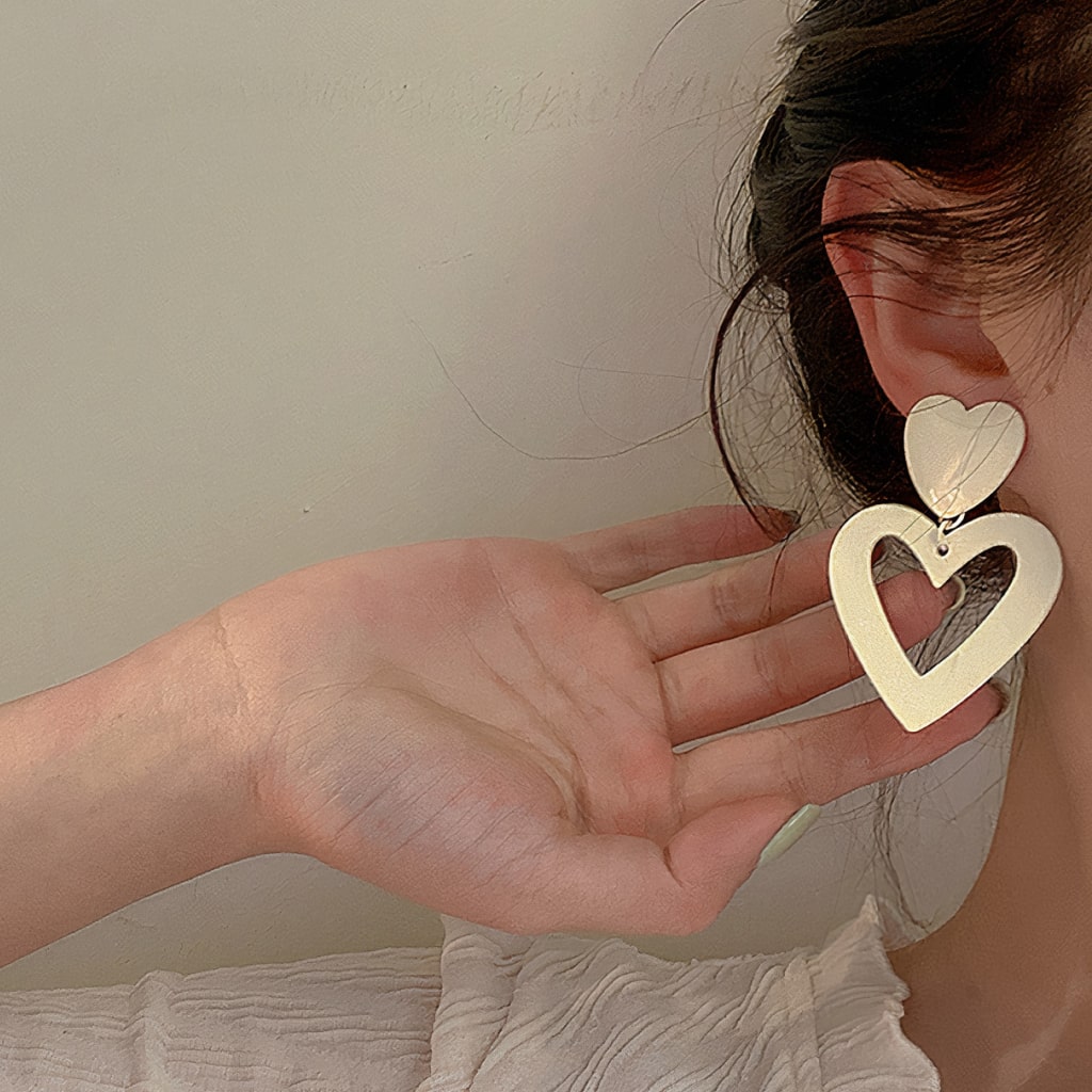 Heart Drop Earrings