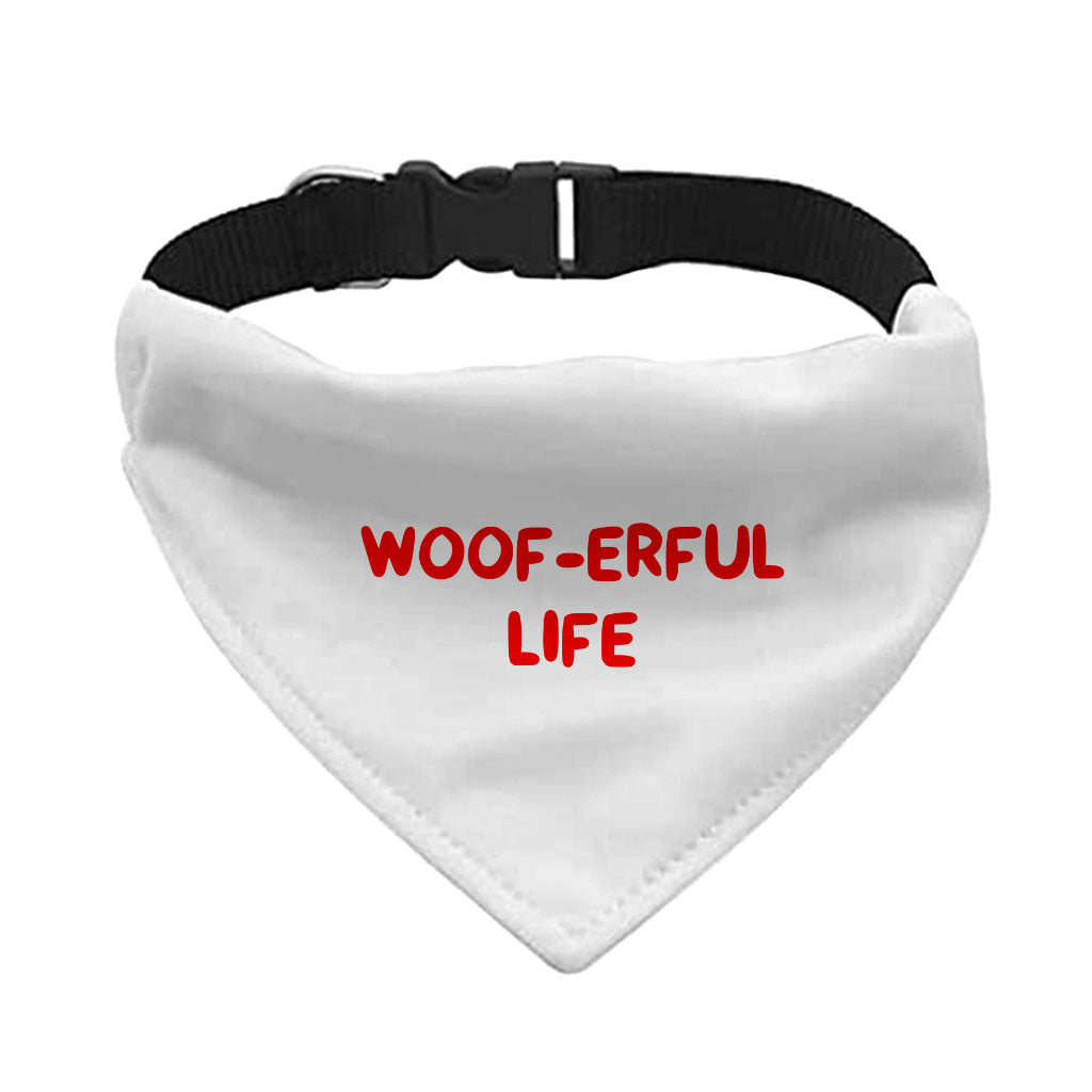 Woof Pet Bandana Collar - Funny Scarf Collar - Cool Dog Bandana