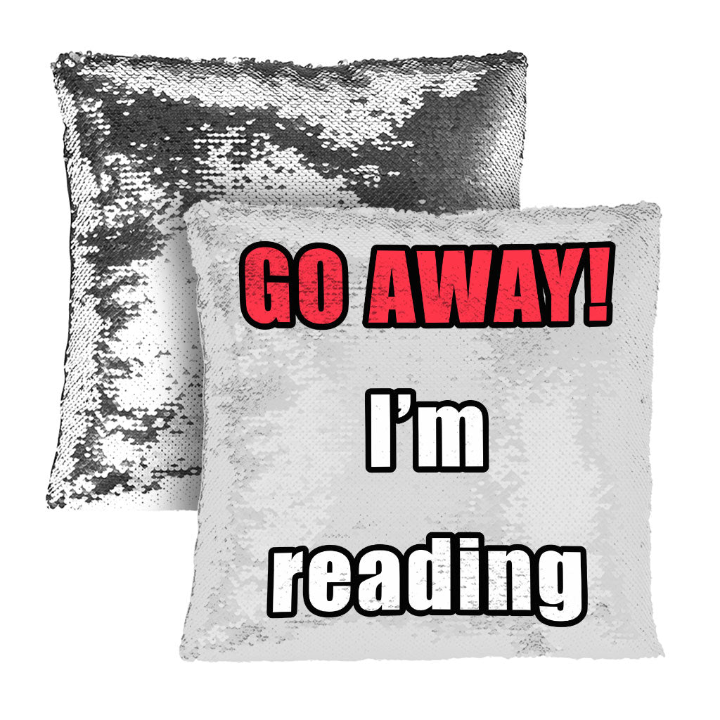 Book Lover Sequin Pillow Case - Quote Prints Pillow Case - Cool Graphic Pillowcase