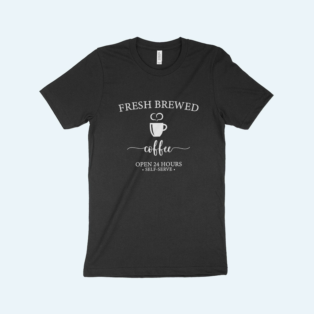 Fresh Brewed Coffee Unisex Jersey T-Shirt Made in USA