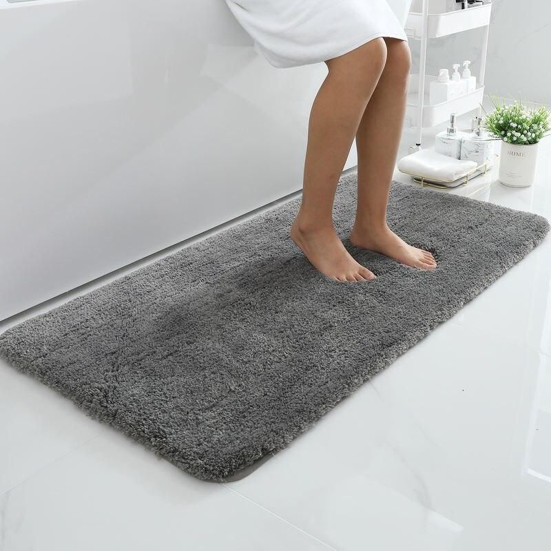 Luxurious Quick-Dry Absorbent Plush Bath Rug - Anti-Slip, Soft, and Durable for Home Decor