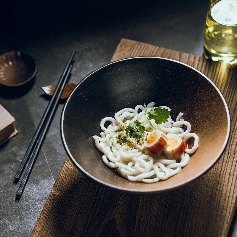 Japanese Porcelain Ramen & Noodle Bowl - Eco-Friendly, Large Ceramic Serving Dish