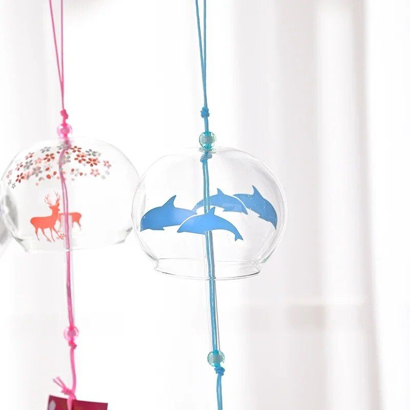 Japanese Cherry Blossom Glass Wind Chime