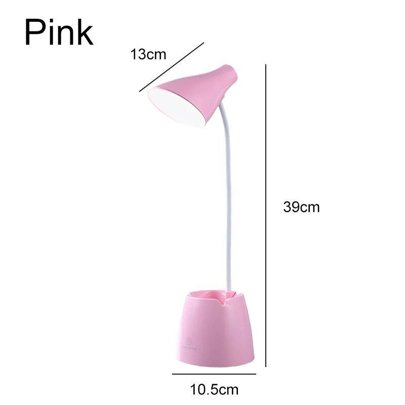 Multi-Functional LED Desk Lamp with Touch Dimmer and Pen Holder