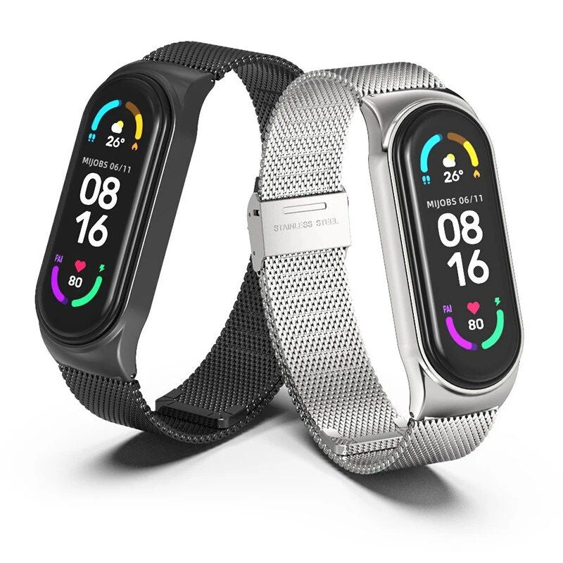 Luxury Milanese Stainless Steel Strap for Mi Band 3/4/5/6