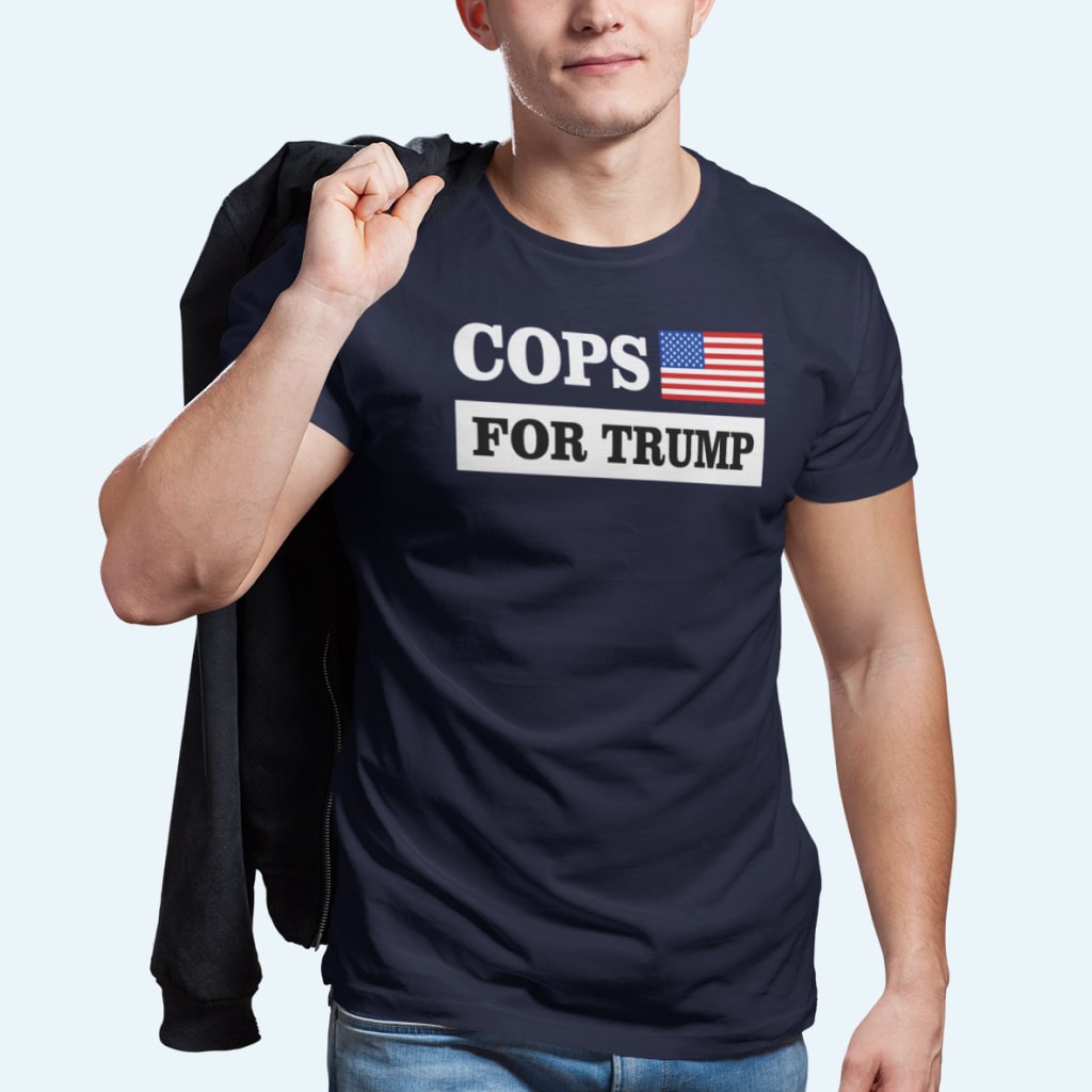 Men's Cops for Trump T-Shirt - Trump Tee Shirts