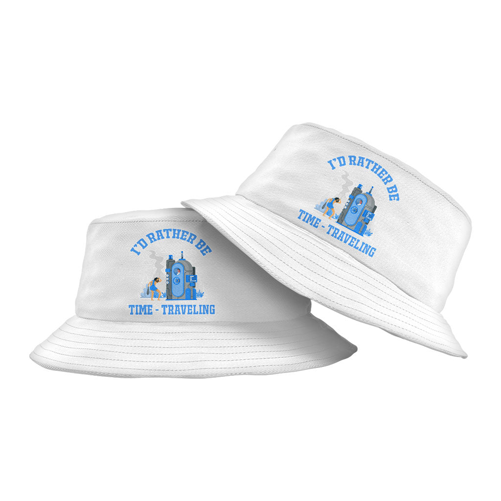 Time Traveling Bucket Hat - Cool Hat - Printed Bucket Hat