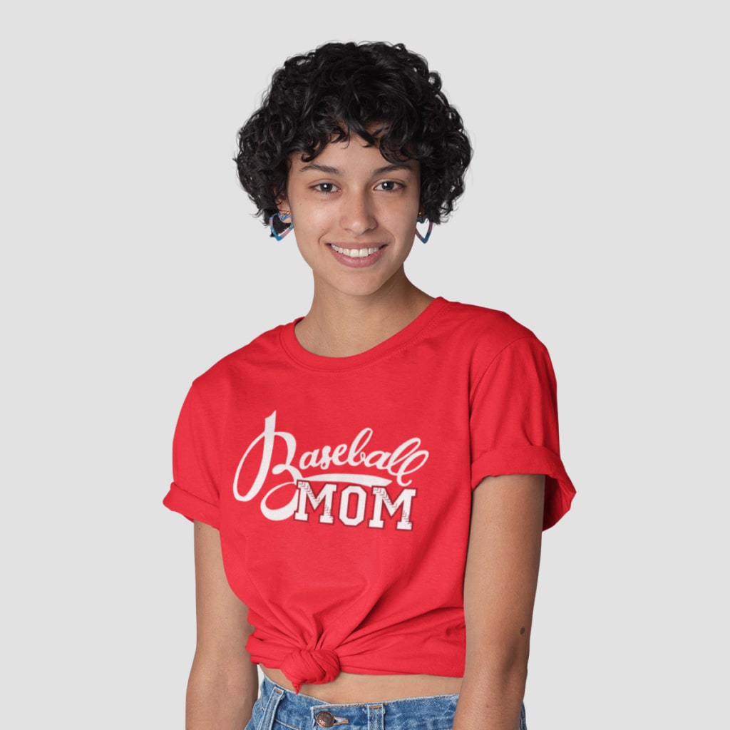 Baseball Mom Women's Jersey T-Shirt Made in USA